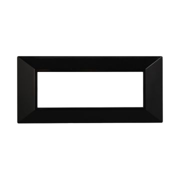 ETTROIT AN90602 6P Pyramid Plate Moon Series 6 Black Color Compatible with Bticino Axolute