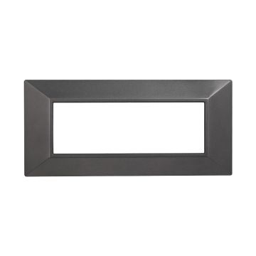 ETTROIT AN90607 Pyramid Plate Moon Series 6P Dark Steel Color Compatible with Bticino Axolute