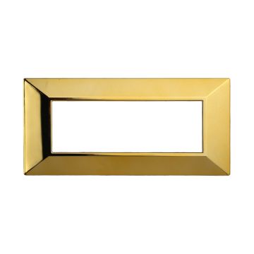 ETTROIT AN90612 6P Pyramid Plate Polished Gold Color Compatible with Bticino Axolute