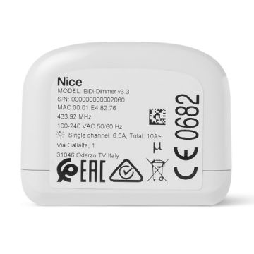 NICE BIDI-DIMMER mono and bidirectional interface for YUBII home light and dimmer management