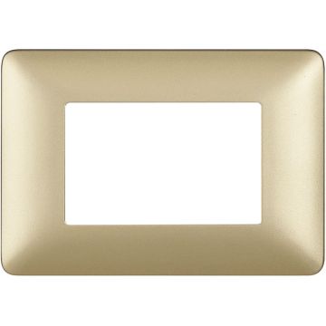 Bticino matix - 3p gold plate 2 modules gold colour