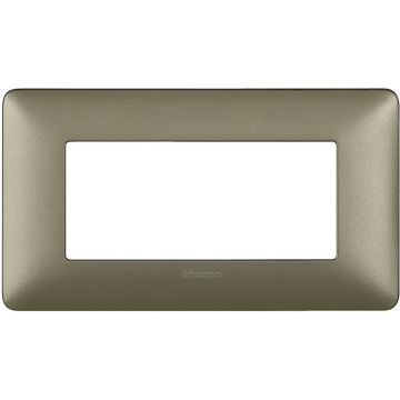 BTicino Matix AM4804MTA 4-Modul-Platte – Titanfarbe