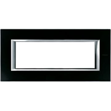 Bticino HA4806VNN placca 6P vetro colore nero notte serie AXOLUTE 6 posti
