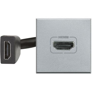 Prise vidéo HDMI 2.0 pré-connectée Bticino HC4284 - 2 modules color tech Axolute