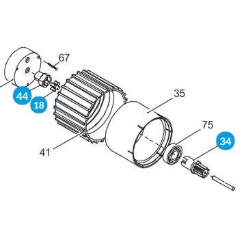 Joint de transmission de moteur oscillant CAME série AXO 119RID318