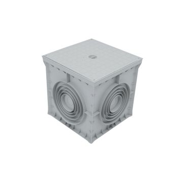 ETTROIT Pozzetto elettrico ispezionabile con coperchio 400 x 400 x 400 mm - DB1404040