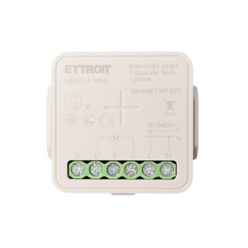 ETTROIT Micromodulo Interruttore Tapparella, tenda, motore Smart WiFi 1 Canale 2.5A da Incasso Tuya ETWF4011 