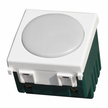 ETTROIT 2-Module LED Recessed Emergency Light 220V 6000K with Battery and ON/OFF Button Compatible with Vimar Plana – SKU EV4201
