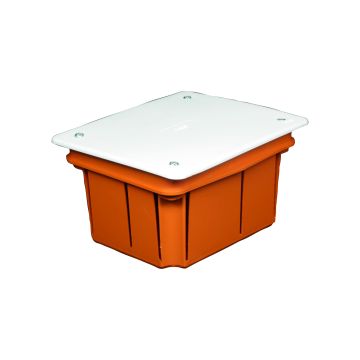 Flush-mounted junction box 119x96x70 with cover and fixing screws IP40 FAEG FG10210