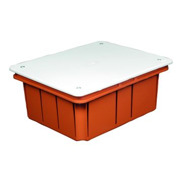 Flush-mounted junction box 161x130x70 with cover and fixing screws IP40 FAEG FG10213