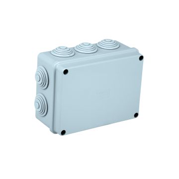 Sealed junction box rectangular and lid with screws 150x110x70mm with 10 cable glands IP55 FAEG - FG13405