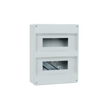 Wall-mounted switchboard 12/24 modules without door gray RAL 7035 240x305x95mm IP40 FAEG - FG14124