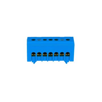 FAEG Insulated connector for electrical switchboards for earth and neutral - 7 holes - Din mounting - 7x16 mm² - FG14263