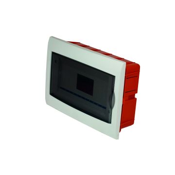 12 module flush-mounted switchboard with white frame and smoked door 315 x 215 x 75 mm IP40 FAEG - FG14312