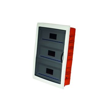 54 module flush-mounted switchboard with white frame and smoked door 455 x 590 x 100 mm IP40 FAEG - FG14354
