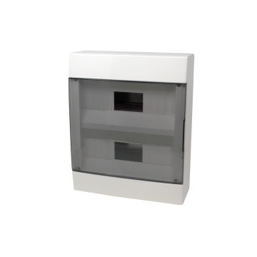 Centralino da parete 24 moduli bianco con portello fumè 280x345x105mm IP40 FAEG - FG14424B