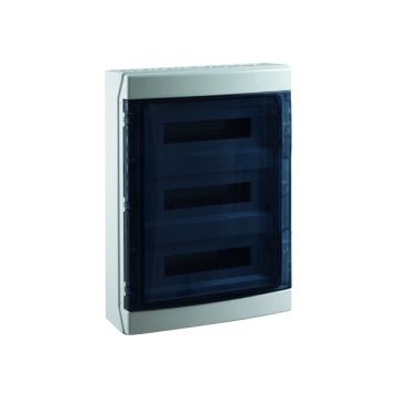 Waterproof wall-mounted switchboard 54 modules with smoked door 418x586x148mm IP65 FAEG - FG14554