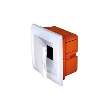 Flush-mounted switchboard 4 modules with white frame and white door 160x170x75mm IP40 FAEG - FG14604