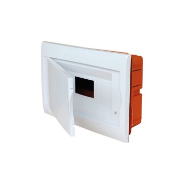 Flush-mounted switchboard 12 modules with white frame and white door 315x215x75mm IP40 FAEG - FG14612