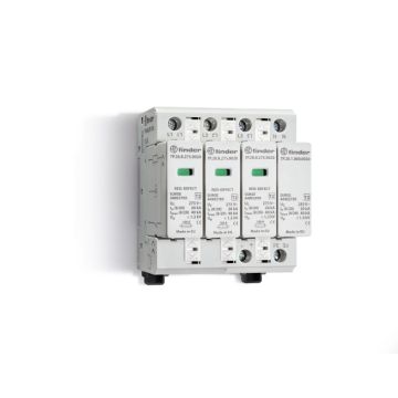 FINDER 7P-24 Descargador de sobretensiones trifásico 4 polos CLASE 2 275VAC 3+1 20kA 7P2482750020