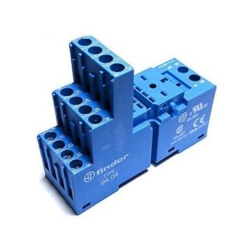FINDER 9404SMA Type 94.04 socket with socket terminals, panel or 35 mm rail mounting 4P S.55/85