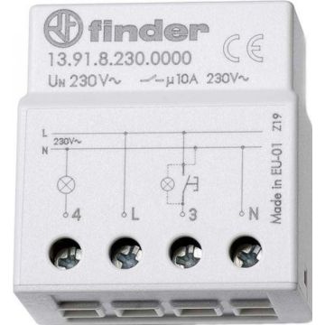 FINDER 13.91 Electronic impulse relay Type 139182300000 230 V, 1 contact, 10 A - Series 13 Finder