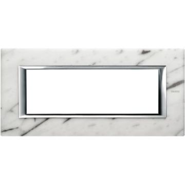 BTICINO axolute - 6P 6-place plate in real Carrara marble HA4806RMC