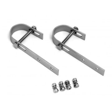 Pair of SUS304 stainless steel round hooks for photovoltaic panel balcony brackets, for tubes max 600mm