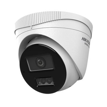 Hikvision HWI-T240HA-LU Cámara IP de torreta inteligente de 4 MP con doble luz, detección de personas y vehículos, audio integrado y protección IP67