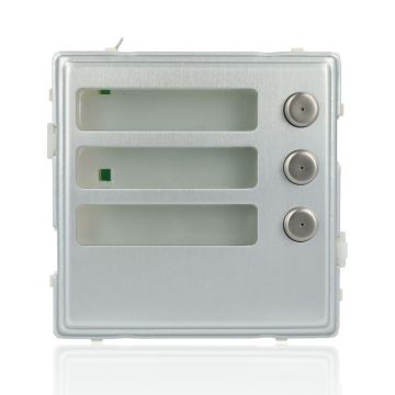 URMET 1148/13 - Sinthesi S2 module in anodized aluminium, three call buttons in polished steel