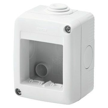 Pojemnik GEWISS na urządzenia systemowe - chroniony - 2 miejsca - szary ral 7035 - ip40 GW27002