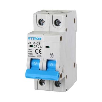 ETTROIT Automatic thermal magnetic switch 2P 40A 220V 2 DIN modules JX124060