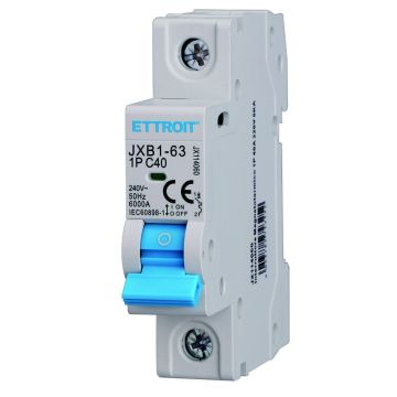 ETTROIT Interruttore Magnetotermico 1P C40 40A 6kA IEC60898-1 JX114060 