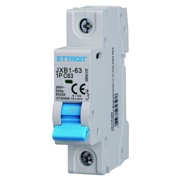 ETTROIT Interruttore Magnetotermico 1P C63 63A 6kA IEC60898-1 JX116360 