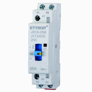 ETTROIT JX132252 Contactor AC Doméstico 2P 25A 220v 2NC 50hz DIN con Interruptor de Control Manual