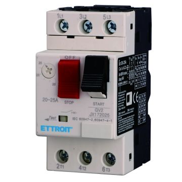 ETTROIT Salvamotore Termomagnetico Regolabile 20–25A Trifase GV2 Protezione Motore - JX172025