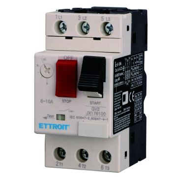 ETTROIT Salvamotore Termomagnetico Regolabile 6–10A Trifase GV2 Protezione Motore - JX176100