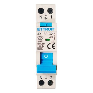 ETTROIT Magnetotermico Differenziale 1P+N 6A 30mA 220V 6kA Classe A JX250664 