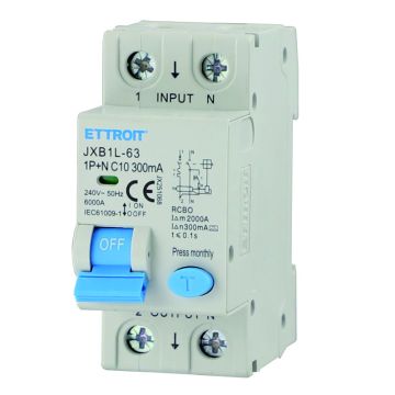 ETTROIT JX251068 Magnetotermico Differenziale 1P+N 10A 300mA 220V-6KA CLASSE A