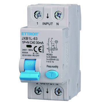 ETTROIT interruttore Magnetotermico Differenziale 1P+N 40A 30mA 220V-6KA CLASSE A - JX274064