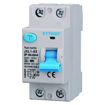 ETTROIT Interruttore Differenziale Puro 2P 16A 30mA 220V-6KA Curva F - JX3216610