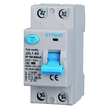 ETTROIT Interruttore Differenziale Puro 2P 16A 300mA 220V-6KA Curva F - JX3216613