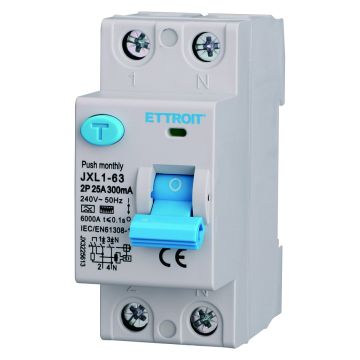 ETTROIT Interruttore Differenziale Puro 2P 25A 300mA 220V-6KA Curva F - JX3225613