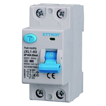 ETTROIT Interruttore Differenziale Puro 2P 40A 30mA 220V-6KA Curva F - JX3240610