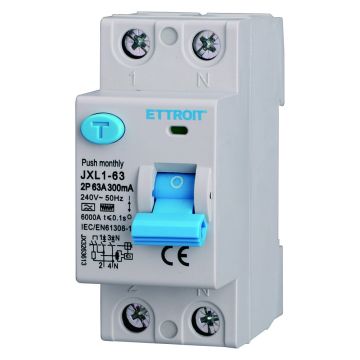 ETTROIT Interruttore Differenziale Puro 2P 63A 300mA 220V-6KA Curva F - JX3263613