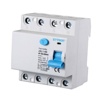 ETTROIT Interruttore Differenziale Puro salvavita 4P 16A 300mA 380V 6KA - JX341663