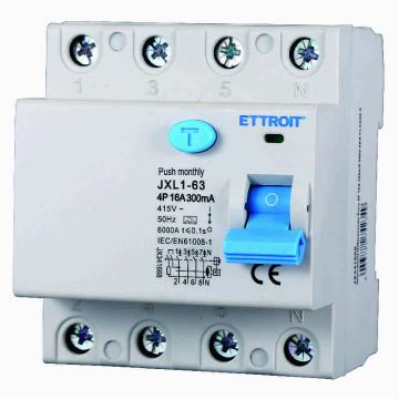 ETTROIT JX341668 Interruttore Differenziale Puro 4P 16A 300mA 380V-6KA CLASSE A