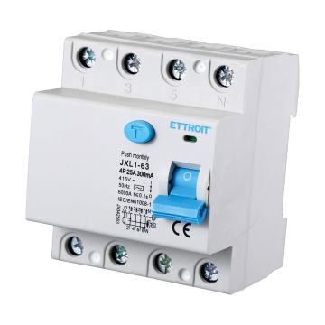 ETTROIT interruttore Differenziale Puro salvavita 4P 25A 300mA 380V 6KA - JX342563