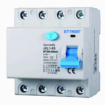 ETTROIT JX342568 Interruttore Differenziale Puro 4P 25A 300mA 380V-6KA CLASSE A