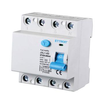 ETTROIT Interruttore Differenziale Puro Salvavita 4P 63A 300mA 380V 6KA - JX346363